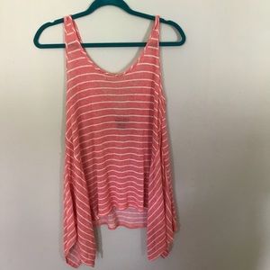 Aqua Pink and White Striped Tunic